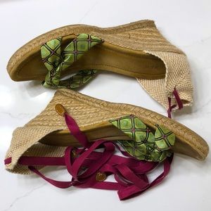 J crew wedge sandals made in Italy !